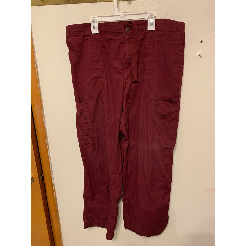 Carhartt Burgundy Cargo Pants Women‎ Regular L Utility Workwear Casual Outdoor